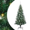 vidaXL Konstgjord F&ouml;rbelyst Julgran Gr&ouml;n 180 cm PVC och metall