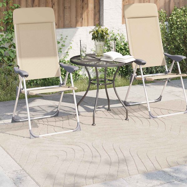 vidaXL Omr&aring;desmattor Rektangul&auml;r PALMERAS Beige 170 x 120 cm Polyester