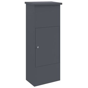 vidaXL Paketbox med lagring med l&aring;s Antracit 44,5 x 29 x 110,5 cm St&aring;l