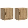vidaXL Nattduksbord 2 pcs Artisan-ek 43 x 34,5 x 47 cm Konstruerat tr&auml;