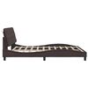 vidaXL Bed Frame without Mattress Dark Brown 180x200 cm Fabric