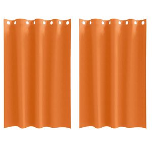 vidaXL M&ouml;rkl&auml;ggningsgardiner med Ringar 2 st Klart Orange 175 x 140 cm