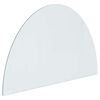 vidaXL Glas eldstad platta Transparent 800 x 500 mm Glas