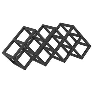vidaXL Vinst&auml;ll Svart Ek 63 x 16,5 x 25 cm Pulverlackerat st&aring;l