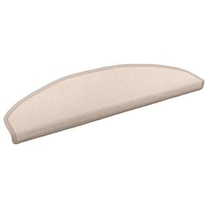 vidaXL Sj&auml;lvh&auml;ftande trappmattor 15 st 80 x 24,5 x 3,5 cm Taupe