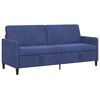 vidaXL Soffa med f&ouml;rvaring Polisbl&aring; 192 x 78 x 87 cm Polyester