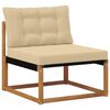 vidaXL Utomhussoffset med kudde 6 pcs Naturlig och Beige