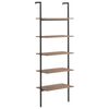 vidaXL Hylla 5 hyllplan m&ouml;rkbrun och svart 64x35x185 cm