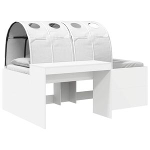 vidaXL S&auml;ng med Tunnel 4 pcs Artisian Ek och Vit Konstruerat tr&auml;