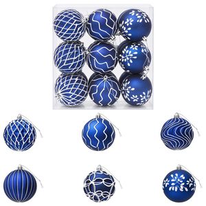 vidaXL Julgransprydnad Set XL 18 st Bl&aring; och Vit 8 cm Polystyren