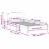 vidaXL Sängram med huvudgavel Vit 75 x 190 cm Massiv furu