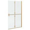 vidaXL Walk-in duschvägg Guld och transparent 110 x 190 cm Härdat glas