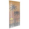 vidaXL Insektsdörrgardin palmtryck 90x220 cm bambu