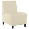vidaXL Modulsofa utan armst&ouml;d Kr&auml;m 55 x 74 x 82 cm Konstl&auml;der