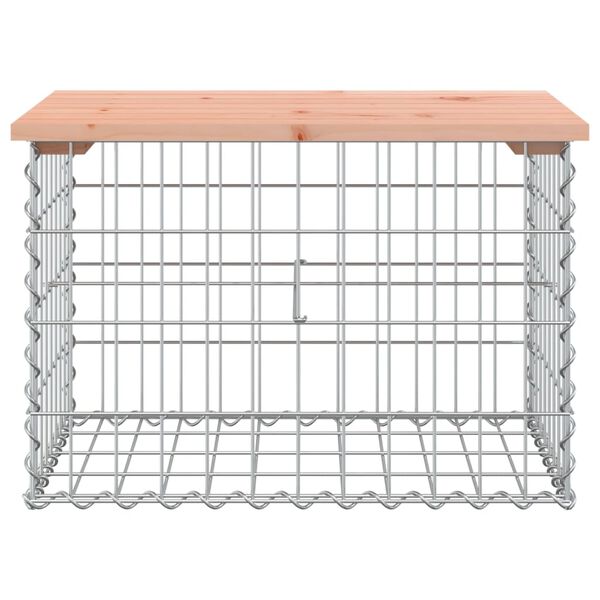 vidaXL Trädgårdsbänk gabion-design 63x44x42 cm massivt douglasträ