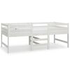 vidaXL S&auml;ng medelh&ouml;g vit massiv furu 90x200 cm