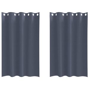 vidaXL M&ouml;rkl&auml;ggningsgardiner med Ringar 2 st Antracit 175 x 140 cm