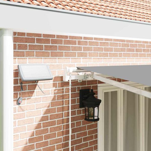 vidaXL Markisram med LED -remsljus Vit 600 × 300 cm Aluminium