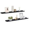 vidaXL Tavellist 2 st svart 80x9x3 cm MDF