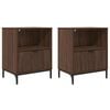 vidaXL Nattduksbord 2 pcs brun ek 49 x 36 x 61 cm Konstruerat tr&auml;