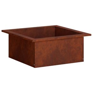 vidaXL Eldstad ring Rostig 90 x 90 x 25 cm V&auml;derbest&auml;ndig st&aring;l