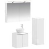 vidaXL Badrumsm&ouml;belset 4 pcs Vit Konstruerat tr&auml; och glas