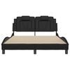 vidaXL Bed Frame "Viana" without Mattress Black 140x200 cm Faux Leather