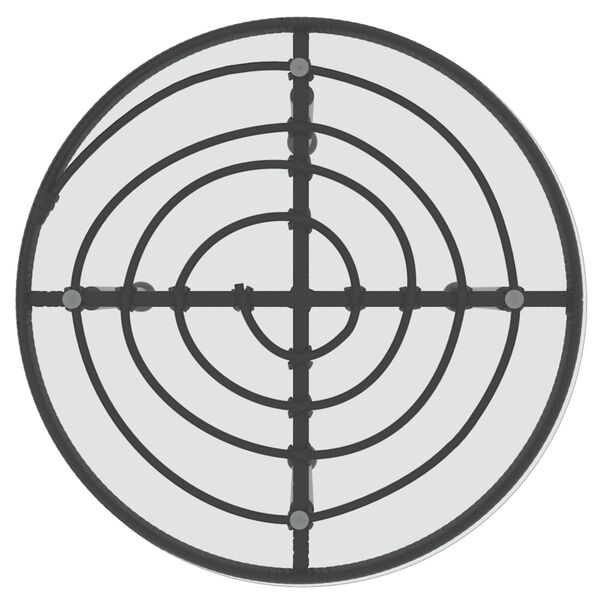 vidaXL Matbord svart Ø50 cm härdat glas och stål