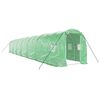 vidaXL V&auml;xthus med st&aring;lram gr&ouml;n 28 m&sup2; 14x2x2 m