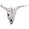 vidaXL Bulls skull Silver 49 x 10 x 36 cm Aluminium
