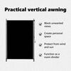 vidaXL Rullgardin utomhus 150x270 cm antracit