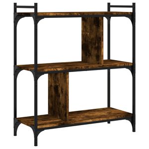 vidaXL Bokhylla 3 hyllplan r&ouml;kf&auml;rgad ek 76x32x88 cm konstruerat tr&auml;