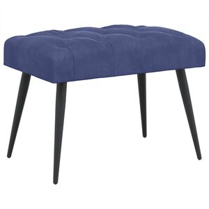 vidaXL B&auml;nk med knappar Polisbl&aring; 60 x 40 x 45 cm Sammet
