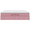vidaXL Ottoman s&auml;ngram med madrasser rosa 200x200 cm sammet