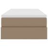 vidaXL F&ouml;rvaringss&auml;ng med madrass Cappuccino 90 x 190 cm Konstl&auml;der