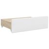 vidaXL Dagb&auml;dd utdragbar med l&aring;dor vit 90x200 cm konstl&auml;der