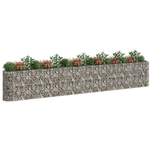 vidaXL Planteringsgabion galvaniserat järn 610x50x100 cm