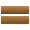 vidaXL Prydnadskuddar 2 st brun &Oslash;15x50 cm sammet