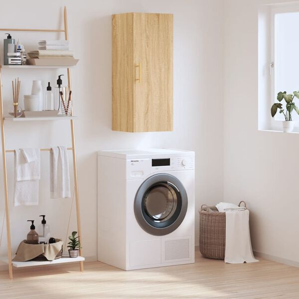 vidaXL Väggskåp sonoma-ek 34,5x34x90 cm