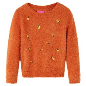 Stickad tr&ouml;ja f&ouml;r barn orange 92