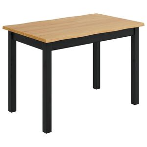 VidaXL Matbord EKAI Svart 112 x 70 x 76,5 cm Massiv furu