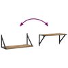 vidaXL V&auml;gg hyllor 2 pcs Artisan Ek 60 x 25 x 25,5 cm Konstruerat tr&auml;