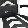 vidaXL Gamingstol svart och vit konstl&auml;der
