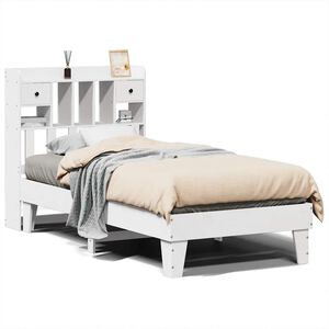 vidaXL S&auml;ngram utan madrass vit 90x190 cm massiv furu