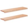 vidaXL Trapstegsmattor 2 st 90 x 30 x 2 cm Naturlig Massivt boktr&auml;