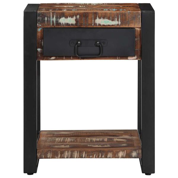 vidaXL Sidobord flerfärgat 40x40x50 cm massivt trä återvunnet