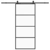 vidaXL Skjutd&ouml;rr med beslag svart 90x205 cm ESG-glas