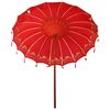 vidaXL Balinesisk Parasol Röd 215 x 215 x 260 cm Bomull