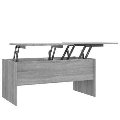 vidaXL Soffbord grå sonoma-ek 102x50,5x46,5 cm konstruerat trä