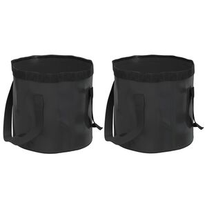 vidaXL Hopf&auml;llbara hinkar 2 st svart 20 L PVC